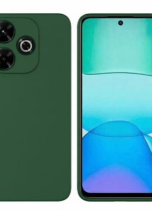 Чехол fiji full soft premium для poco m6 4g / lte противоударный бампер с микрофиброй dark green