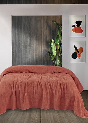 Простынь iris home махровая - paprica 190*220