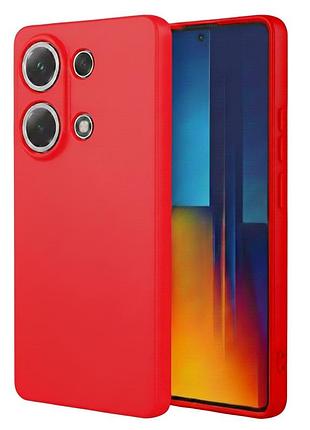 Чехол fiji full soft premium для xiaomi redmi note 13 противоударный бампер с микрофиброй red