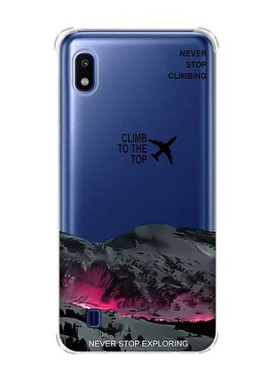 Чехол с утолщёнными углами на samsung galaxy a10 (2019)/a105 поднимись на вершину (принт 419)