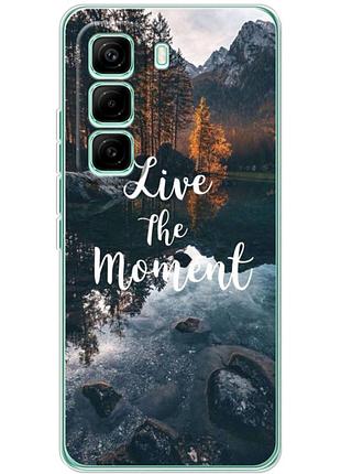 Чехол силиконовый с картинкой на infinix hot 60 pro (природа, озеро в горах)