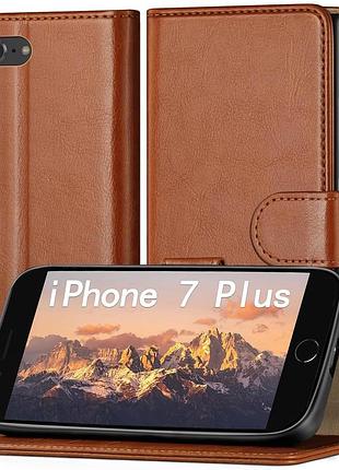Чехол-книжка ringpi для iphone 7 plus / 8 plus коричневый