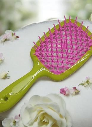 Щетка для волос superbrush plus (hellow comb) в коробке. оригинальное качество, продувная щетка.