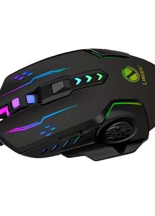 Проводная игровая мышь limeide v7-bl rgb механический стиль 3600 dpi