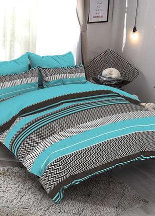 Комплект постільної білизни king size зиг заг