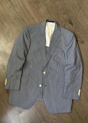 Burberry london striped blazer jacket чоловічий безпідкладочний піджак блейзер у смужку