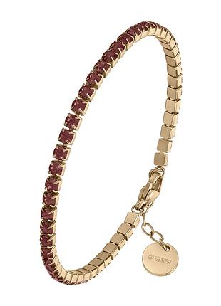 Браслет золотистий з бордовим камінням burker ava gold burgundy