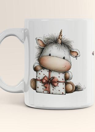 Чашка біла, керамічна, 11 oz (330 мл), різдво 4su_podcup11w_0314