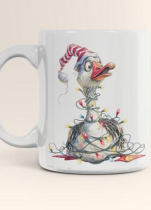 Чашка біла, керамічна, 11 oz (330 мл), різдво 4su_podcup11w_0368