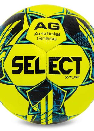 Мяч футбольный select x-turf v23 x-turf-4yb №4 желтый-синий