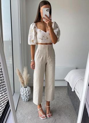 🖤штаны брюки с защипами женские zara🖤