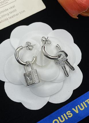 Серьги луи виттон lock&key люкс качество