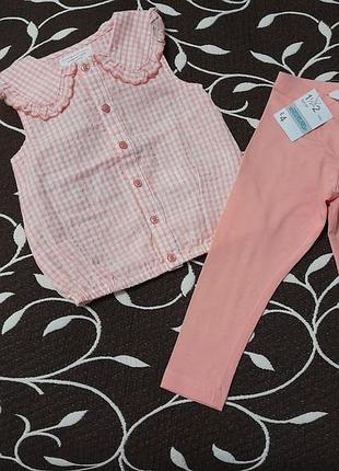 Костюм летний  (хлопок) на девочку 1,5-2 лет, фирмы primark
