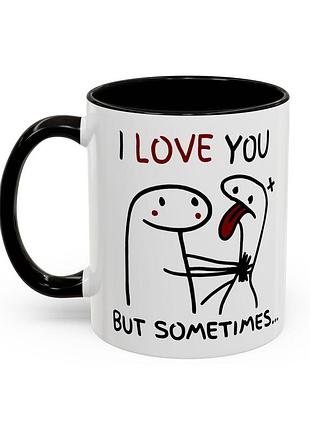 Кружка "i love you but sometimes" 330 мл черный