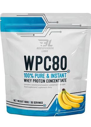 Сывороточный протеин wpc80 - 900 г, banana для роста мышц