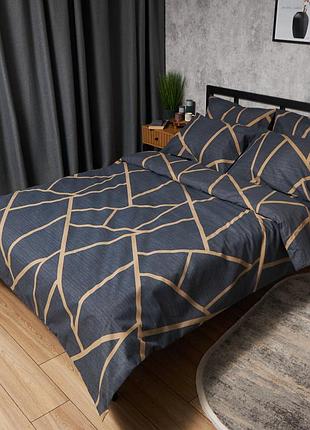 Підковдра moon&star мікросатин premium deep blue luxe двоспальна 175 x 210 см