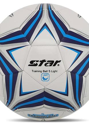 Мяч футбольный startraining ball 5 light sb8145l №5 pu белый-синий
