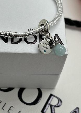Серебряный шарм-бусина pandora "лампочка" пандора
