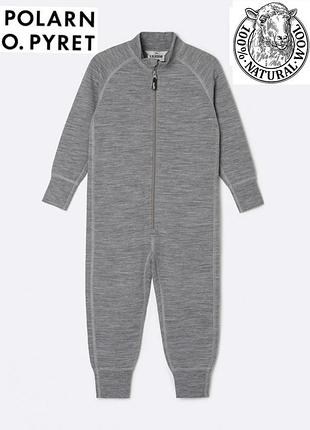 Теплий шерстяний комбінезон, піддіва, термобілизназ вовни мериноса merino wool 4-5років