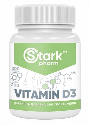 Вітамін d3 stark vitamin d3 2000iu - 200 таблеток для підтримки імунної системи