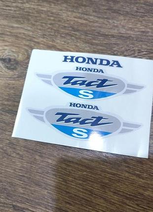 Сірий із синім наклейки на мотоцикл мопед скутер хонда tact такт honda та крильцями