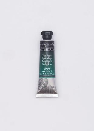 Акварельная краска l'aquarelle sennelier, 10 мл, s1 - зеленый лес (forest green)