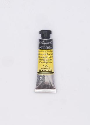 Акварельная краска l'aquarelle sennelier, 10 мл, s4 - кадмий желтый светлый (cadmium yellow light)