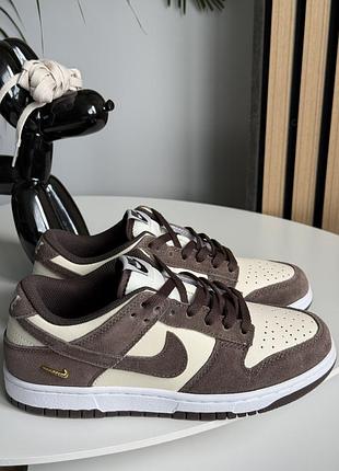 Жіночі кросівки nike sb dunk low brown beige найк данк коричневого з бежевим кольорів
