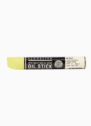 Краска олійная в форме пастели sennelier oil stick, 38 мл, s2, неаполитанский желтый (naples yellow)
