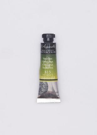 Акварельная краска l'aquarelle sennelier, 10 мл, s1 - оливковая зеленая (olive green)