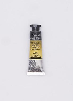 Акварельная краска l'aquarelle sennelier, 10 мл, s1 - коричнево-розовый (brown pink)