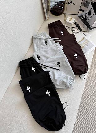 Женские спортивные штаны, брюки, низ на фиксаторах