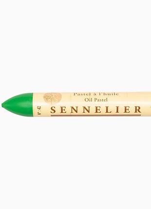 Велика олійна пастель sennelier, 36 мл, кіновар зелено-жовта (cinnabar green yellow)