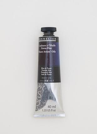 Олійная краска sennelier, 40 мл, профессиональная, s2, прусский синий (prussian blue)