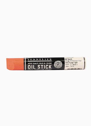 Краска олійная в форме пастели sennelier oil stick, 38 мл, s2, красно-оранжевый светлый (red orange light)