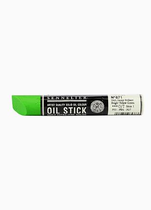Краска олійная в форме пастели sennelier oil stick, 38 мл, s1, ярко-желто-зеленый (bright yellow green)