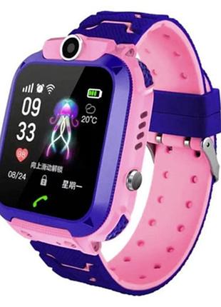 Детские смарт часы для девочки smart baby watch xo-h100 с камерой, розовые