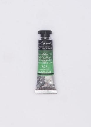 Акварельная краска l'aquarelle sennelier, 10 мл, s4 - кадмий зеленый светлый (cadmium green light)