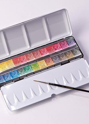 Набор акварели l'aquarelle sennelier, 24 цвета + 1 кисточка