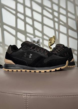 💎мужские кроссовки under armour essential runner black brown