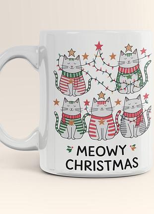 Чашка біла, керамічна, 11 oz (330 мл), різдво 4su_podcup11w_0329