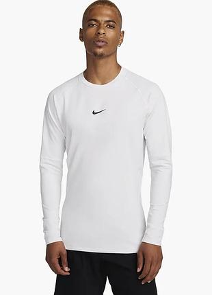 Лонгслив для тренировок мужской nike dri-fit спортивный лонгслив nike белый