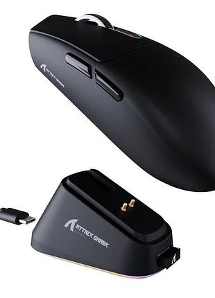 Мышь attack shark g3 pro игровая 2.4g/bluetooth/проводная, с зарядной док станцией, pixart paw3311 - черный