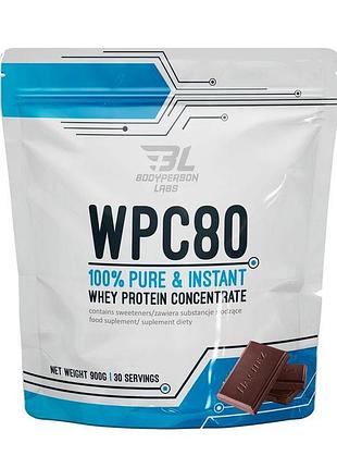 Сывороточный протеин wpc80 - 900 г, chocolate для роста мышц