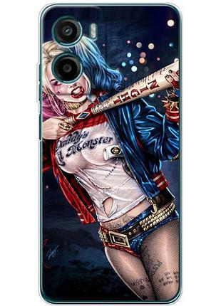 Чохол силіконовий з картинкою на motorola g06 (харли квинн, harley quinn)