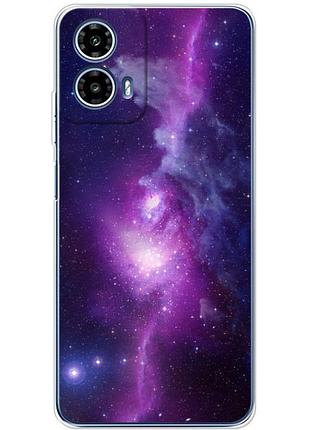Чехол силиконовый с картинкой на motorola g35 (космос)