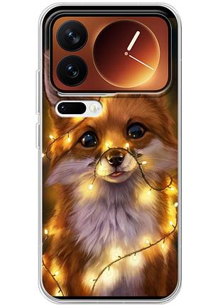 Чохол силіконовий з картинкою на xiaomi 17 pro (новорічний, лисичка)