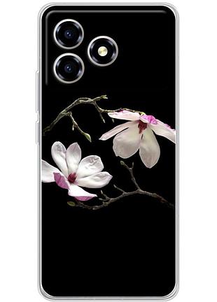 Чохол силіконовий з картинкою на zte blade a36 (квітка, манголія)