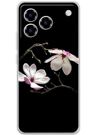 Чохол силіконовий з картинкою на zte blade a76 (квітка, манголія)