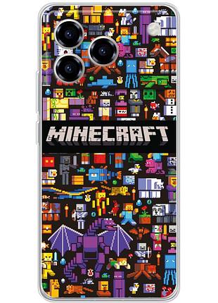 Чохол силіконовий з картинкою на zte blade a76 (майнкрафт, minecraft)